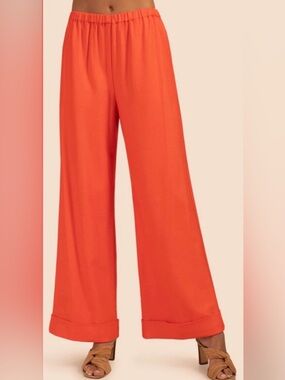 Trina Turk Anzuelo Pant in Stretch Terrazzo Twill - Torch - Size 10 - $258